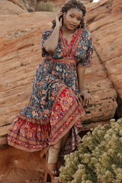 Outlet Baltic Born Leeanne Midi Dress | Navy Multi Floral NavyMultiFloral