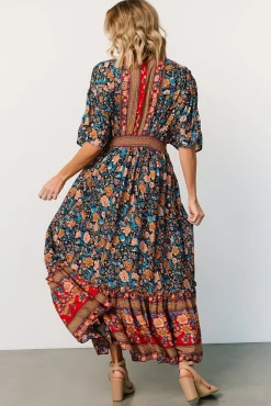 Outlet Baltic Born Leeanne Midi Dress | Navy Multi Floral NavyMultiFloral