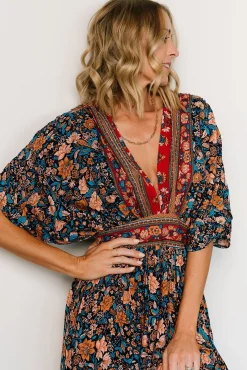 Outlet Baltic Born Leeanne Midi Dress | Navy Multi Floral NavyMultiFloral