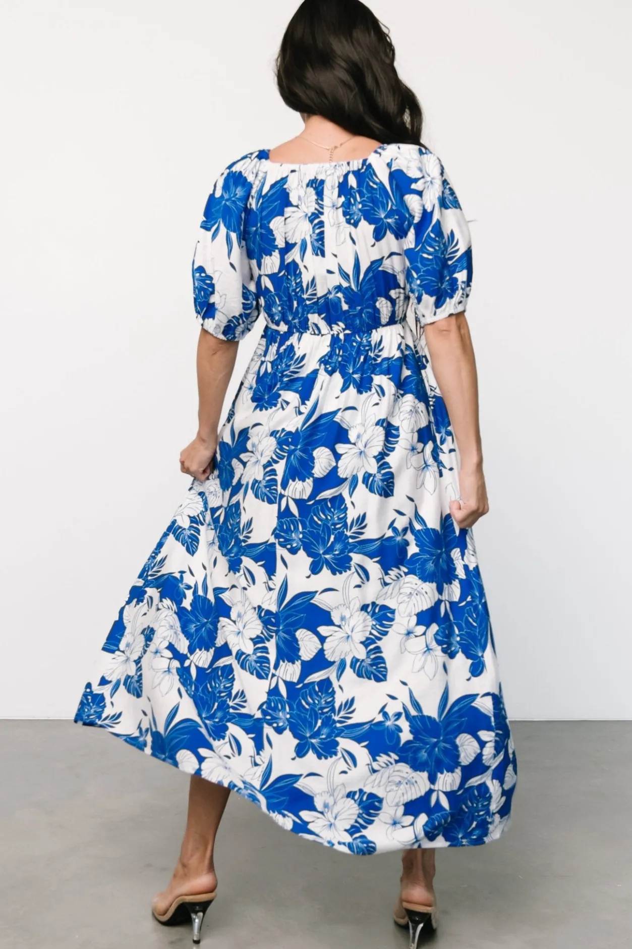 Fashion Baltic Born Leela Maxi Dress | Cobalt + Off White Cobalt+OffWhite