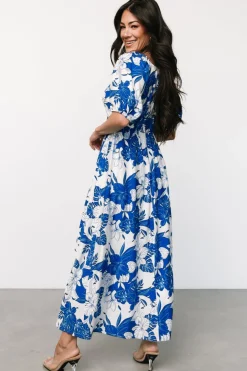 Fashion Baltic Born Leela Maxi Dress | Cobalt + Off White Cobalt+OffWhite