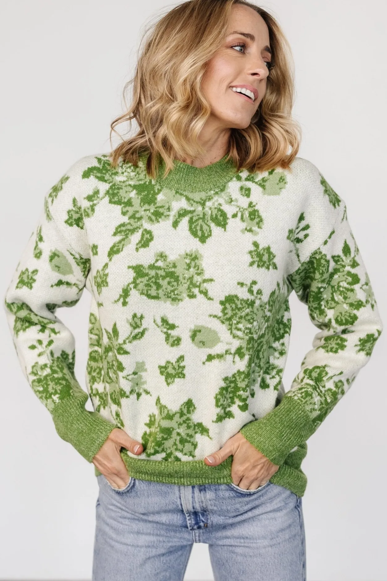 Clearance Baltic Born Legend Sweater | Light Green Print LightGreenPrint