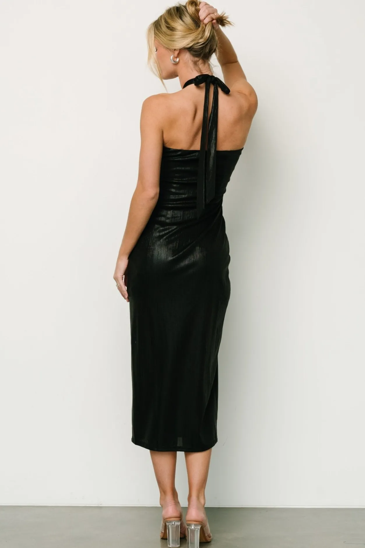 Sale Baltic Born Leia Halter Midi Dress | Black