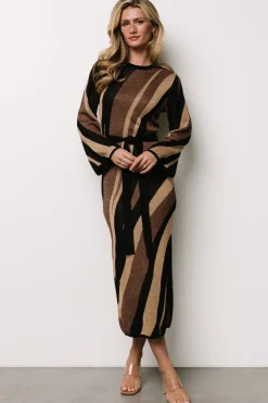 Online Baltic Born Leigh Sweater Dress | Brown Multi Print BrownMultiPrint