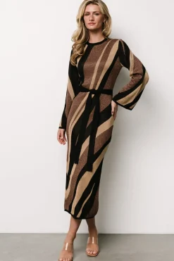 Online Baltic Born Leigh Sweater Dress | Brown Multi Print BrownMultiPrint