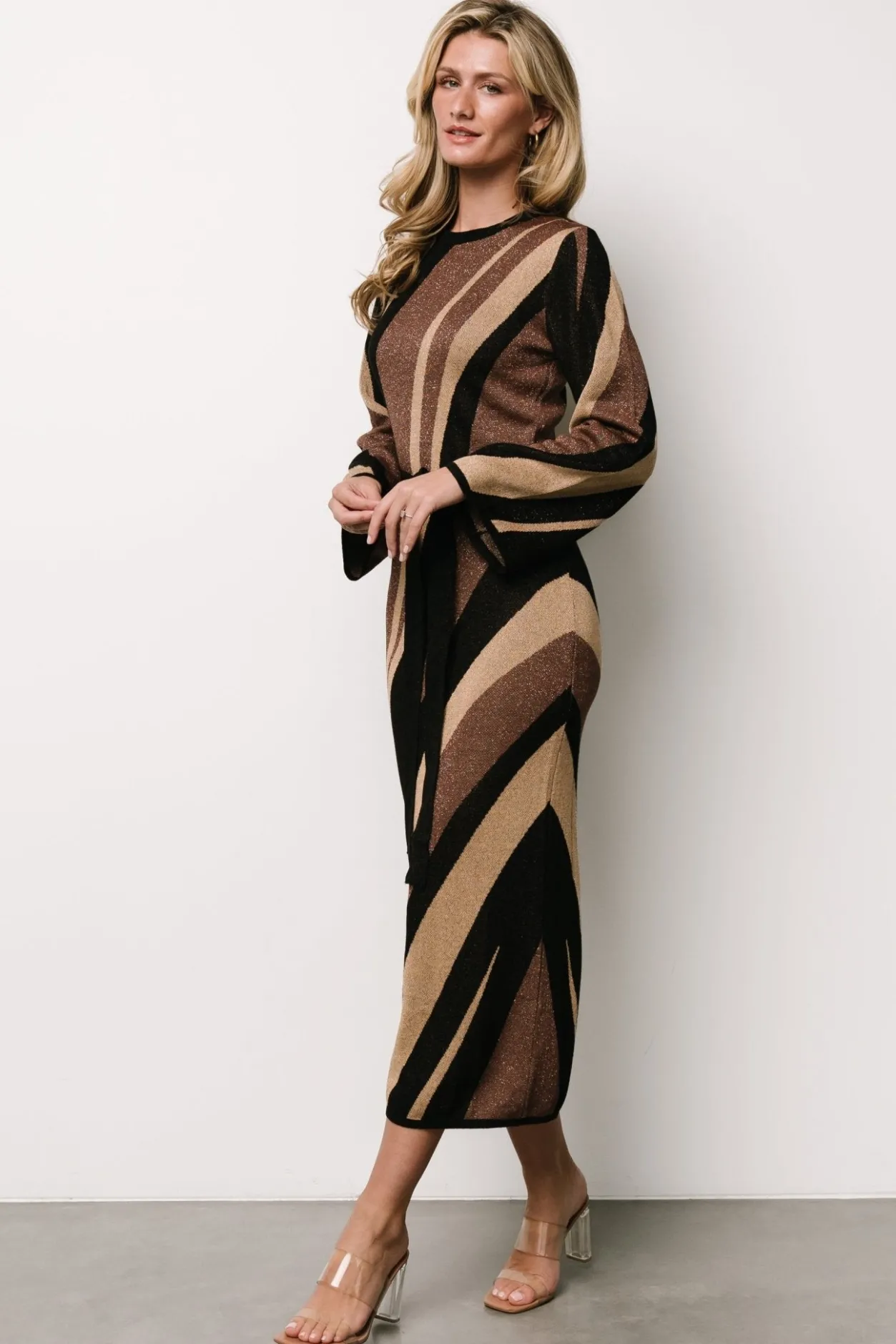 Online Baltic Born Leigh Sweater Dress | Brown Multi Print BrownMultiPrint