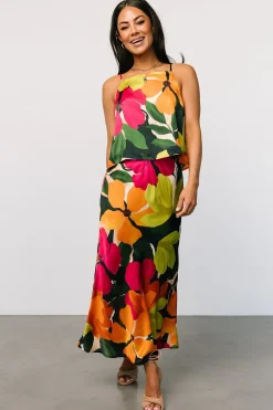 Discount Baltic Born Leland Satin Skirt | Multi Floral MultiFloral