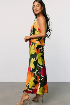Discount Baltic Born Leland Satin Skirt | Multi Floral MultiFloral