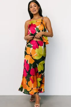 Discount Baltic Born Leland Satin Skirt | Multi Floral MultiFloral