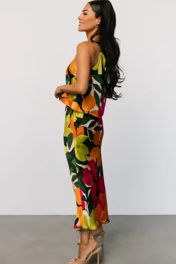 Discount Baltic Born Leland Satin Skirt | Multi Floral MultiFloral