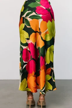 Discount Baltic Born Leland Satin Skirt | Multi Floral MultiFloral