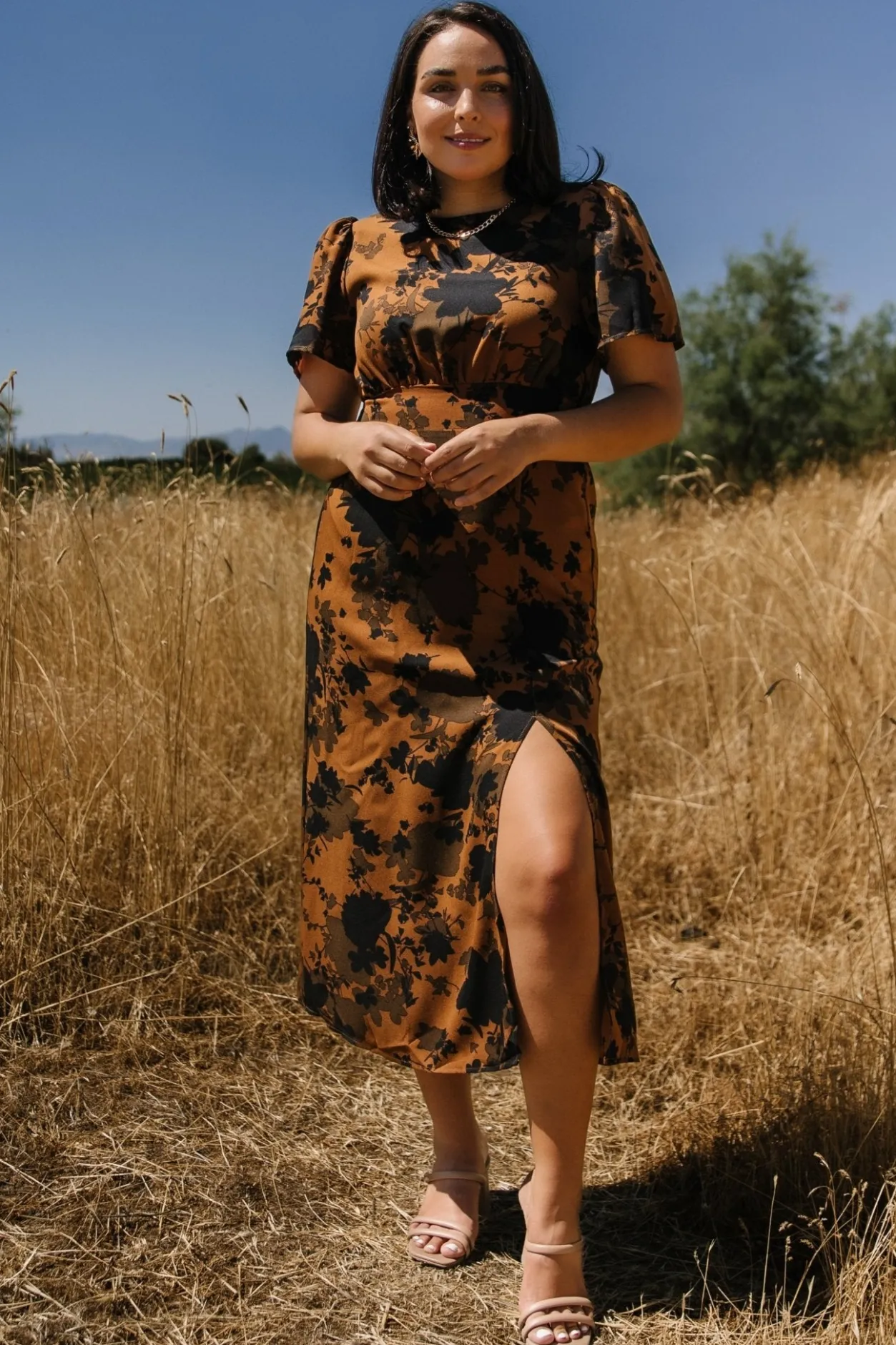 Best Baltic Born Lenni Midi Dress | Espresso Print EspressoPrint