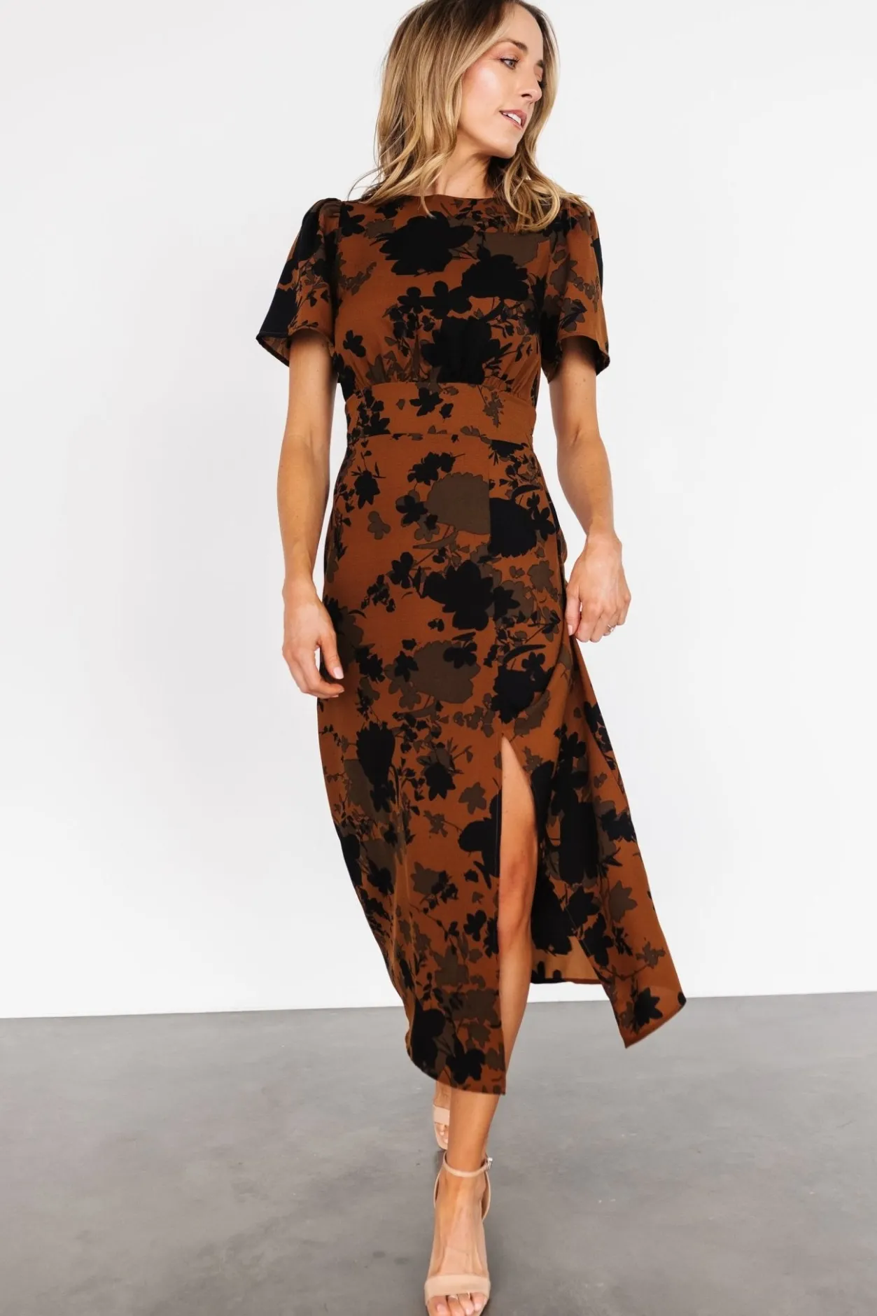 Best Baltic Born Lenni Midi Dress | Espresso Print EspressoPrint