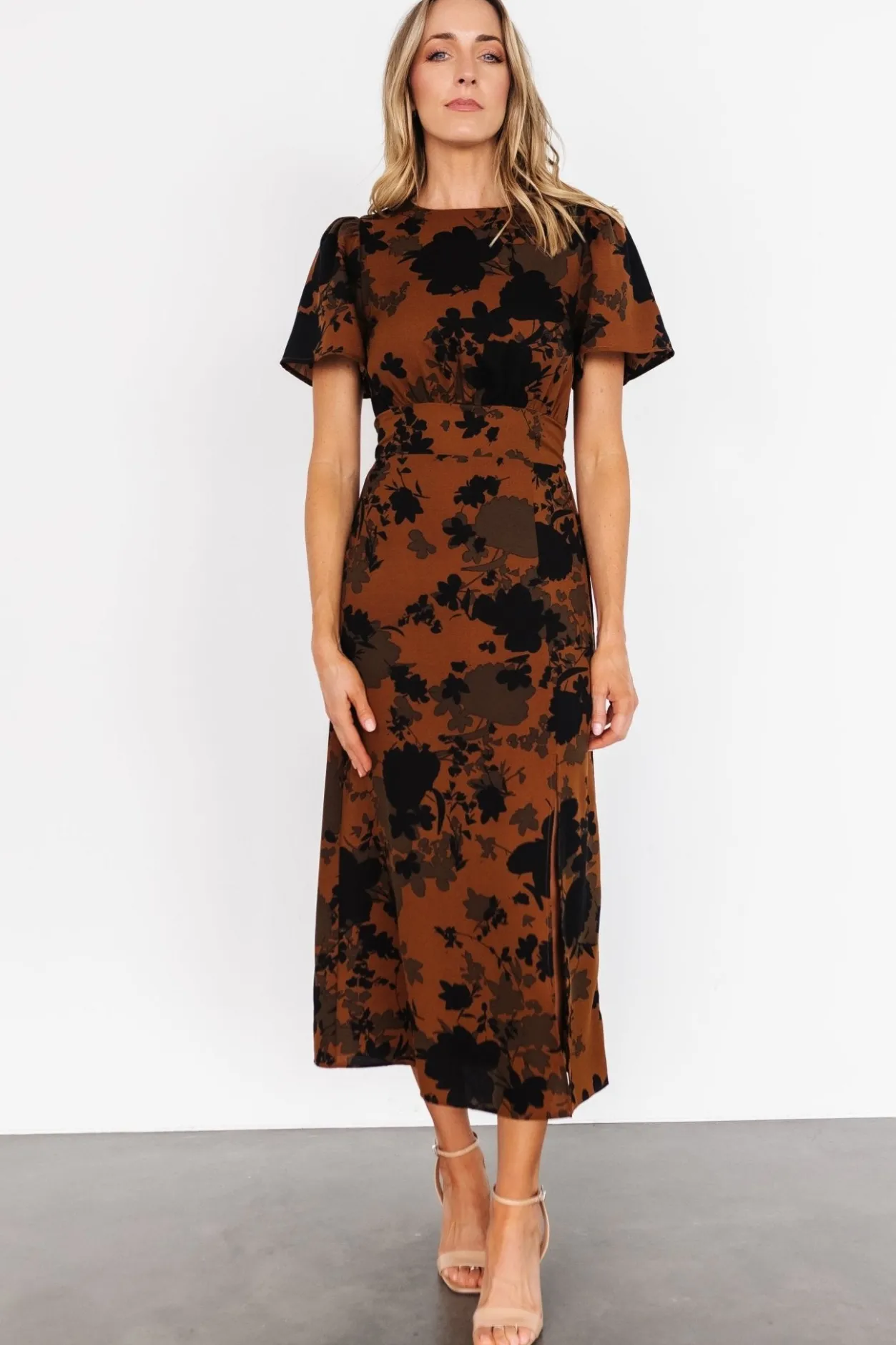 Best Baltic Born Lenni Midi Dress | Espresso Print EspressoPrint