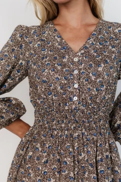 Hot Baltic Born Leona Dress | Brown + Blue Multi Brown+BlueMulti