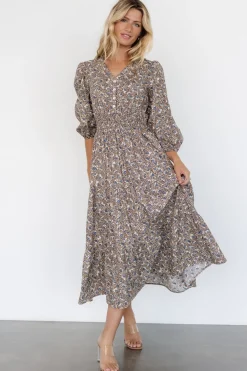 Hot Baltic Born Leona Dress | Brown + Blue Multi Brown+BlueMulti