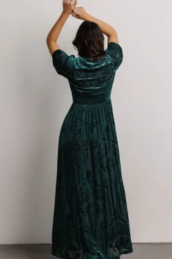 Sale Baltic Born Leslie Velvet Maxi Dress | Emerald