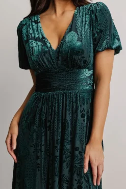 Sale Baltic Born Leslie Velvet Maxi Dress | Emerald