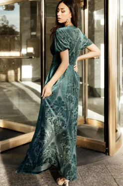 Sale Baltic Born Leslie Velvet Maxi Dress | Emerald