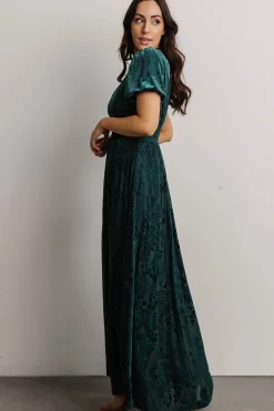 Sale Baltic Born Leslie Velvet Maxi Dress | Emerald