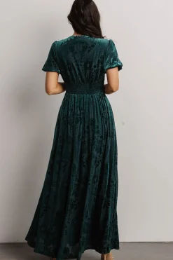 Sale Baltic Born Leslie Velvet Maxi Dress | Emerald