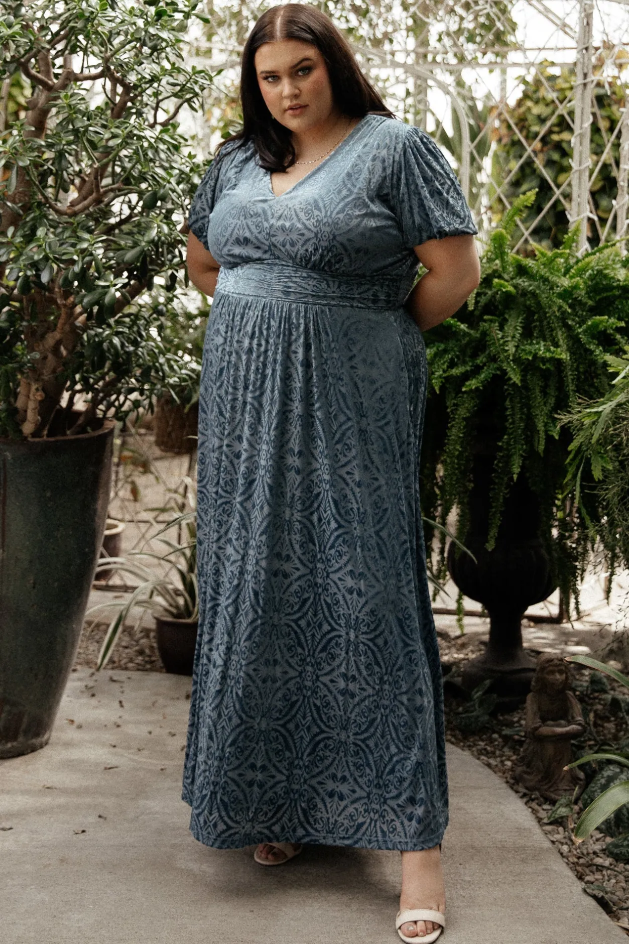 Discount Baltic Born Leslie Velvet Maxi Dress | Blue