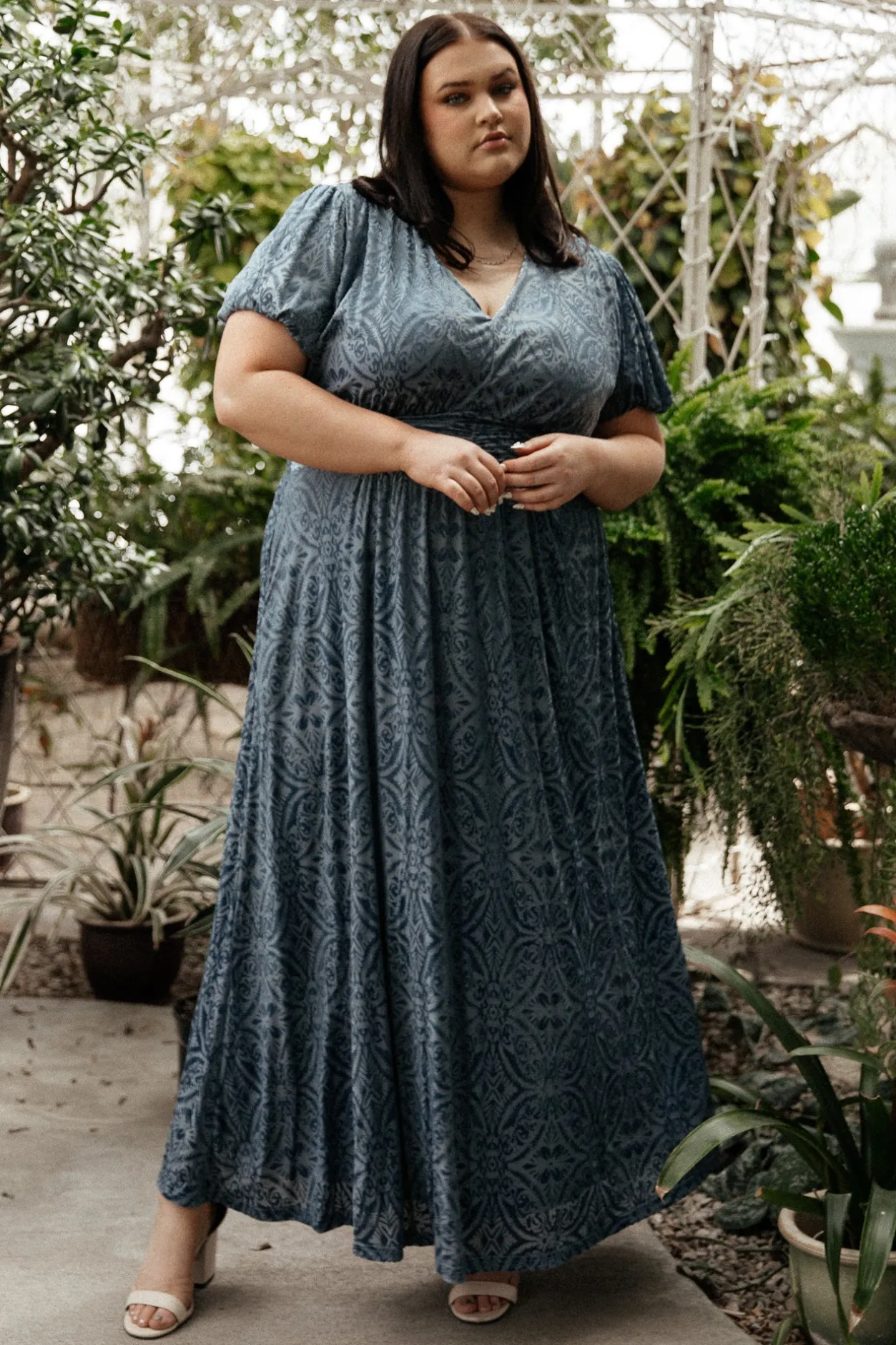 Discount Baltic Born Leslie Velvet Maxi Dress | Blue