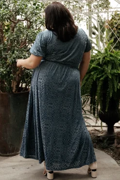Discount Baltic Born Leslie Velvet Maxi Dress | Blue