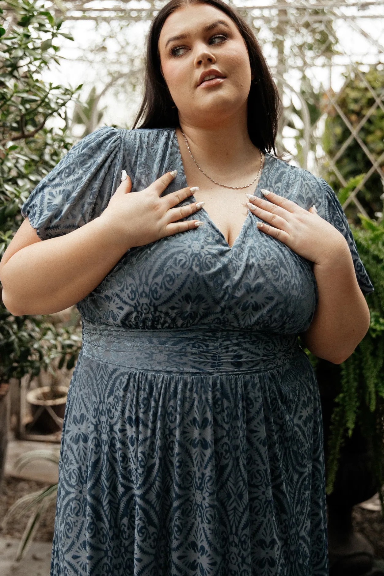 Discount Baltic Born Leslie Velvet Maxi Dress | Blue