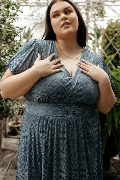 Discount Baltic Born Leslie Velvet Maxi Dress | Blue