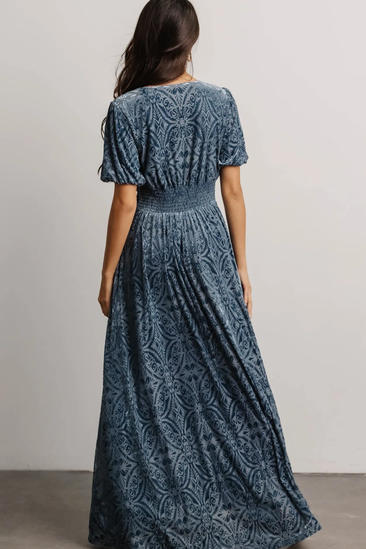 Discount Baltic Born Leslie Velvet Maxi Dress | Blue
