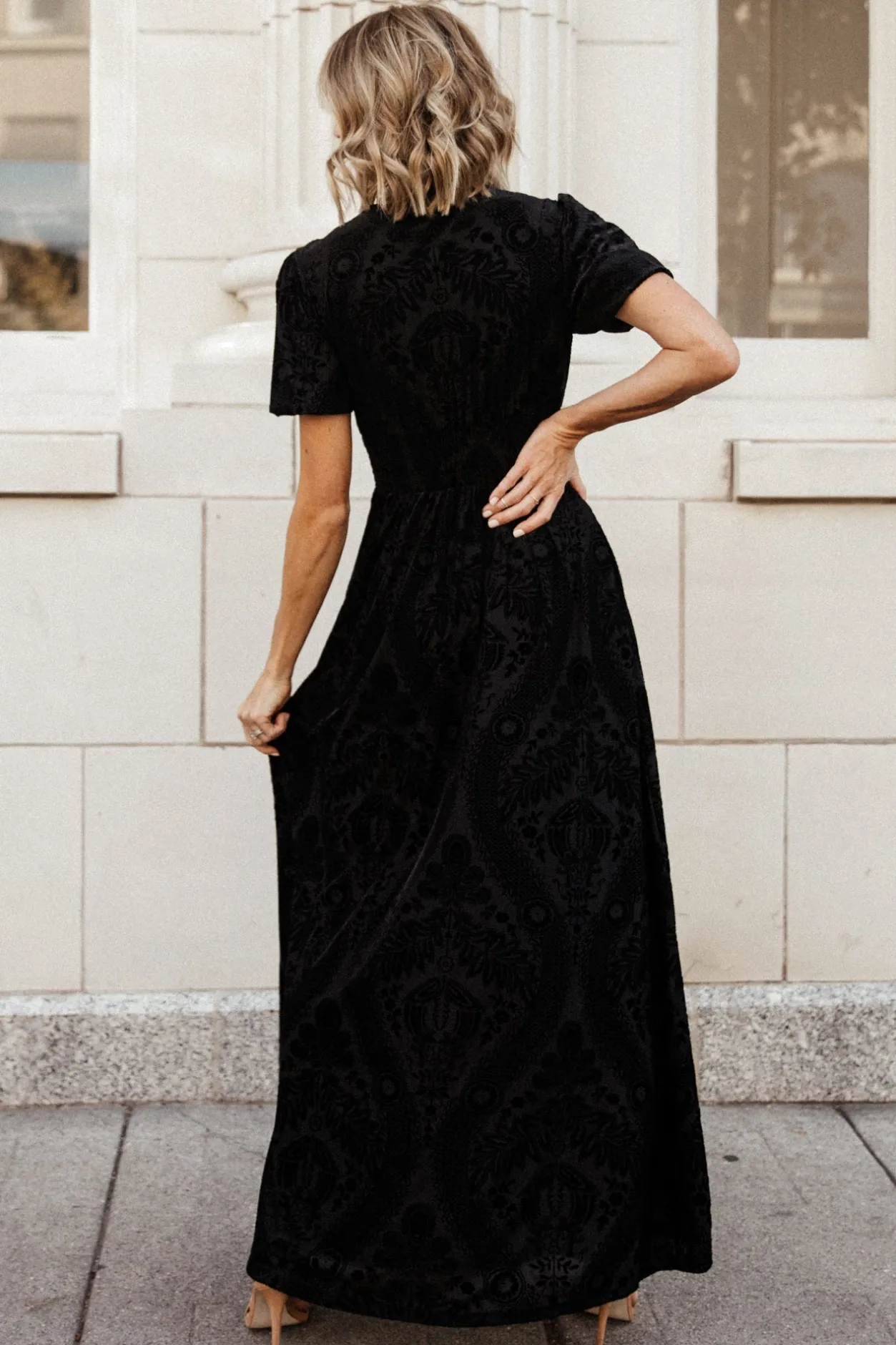 Sale Baltic Born Leslie Velvet Maxi Dress | Black