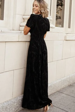 Sale Baltic Born Leslie Velvet Maxi Dress | Black