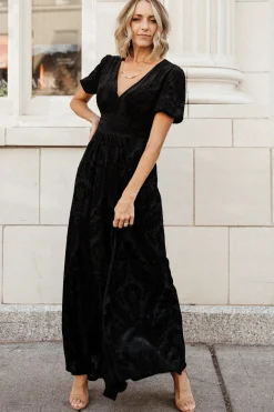 Sale Baltic Born Leslie Velvet Maxi Dress | Black