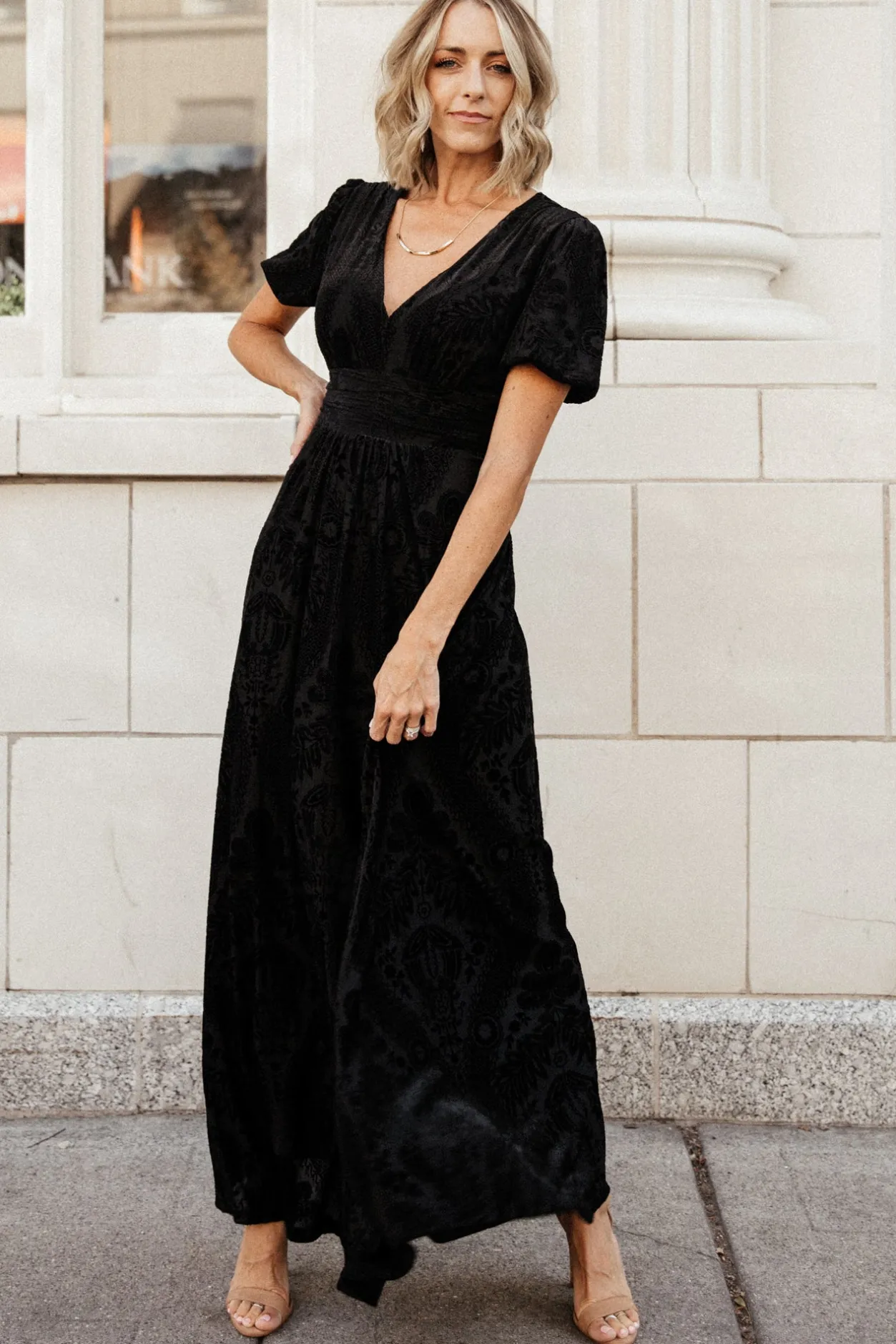 Sale Baltic Born Leslie Velvet Maxi Dress | Black