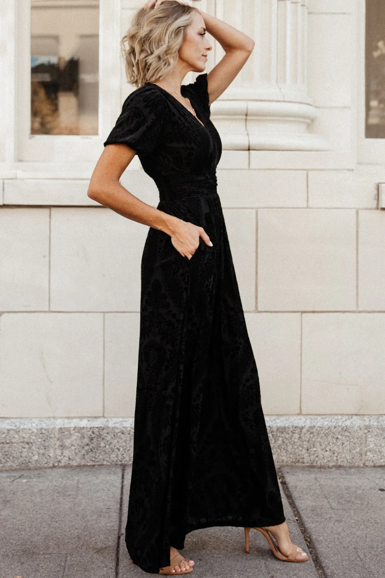 Sale Baltic Born Leslie Velvet Maxi Dress | Black