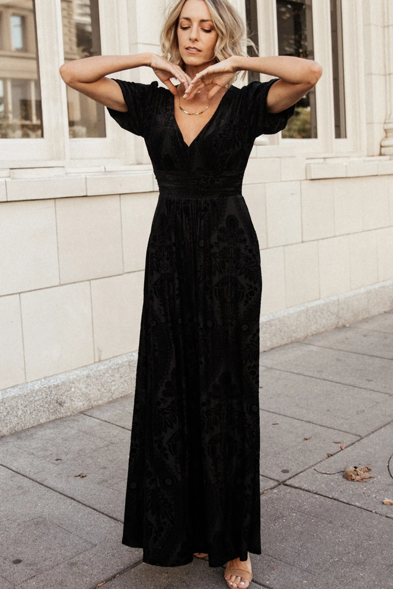 Sale Baltic Born Leslie Velvet Maxi Dress | Black