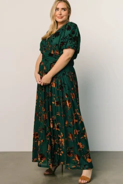 Outlet Baltic Born Leslie Velvet Maxi Dress | Bronze + Jade Bronze+Jade