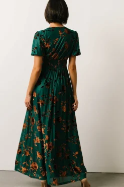 Outlet Baltic Born Leslie Velvet Maxi Dress | Bronze + Jade Bronze+Jade