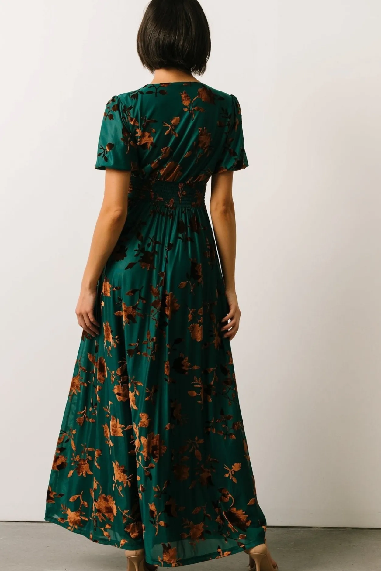 Outlet Baltic Born Leslie Velvet Maxi Dress | Bronze + Jade Bronze+Jade