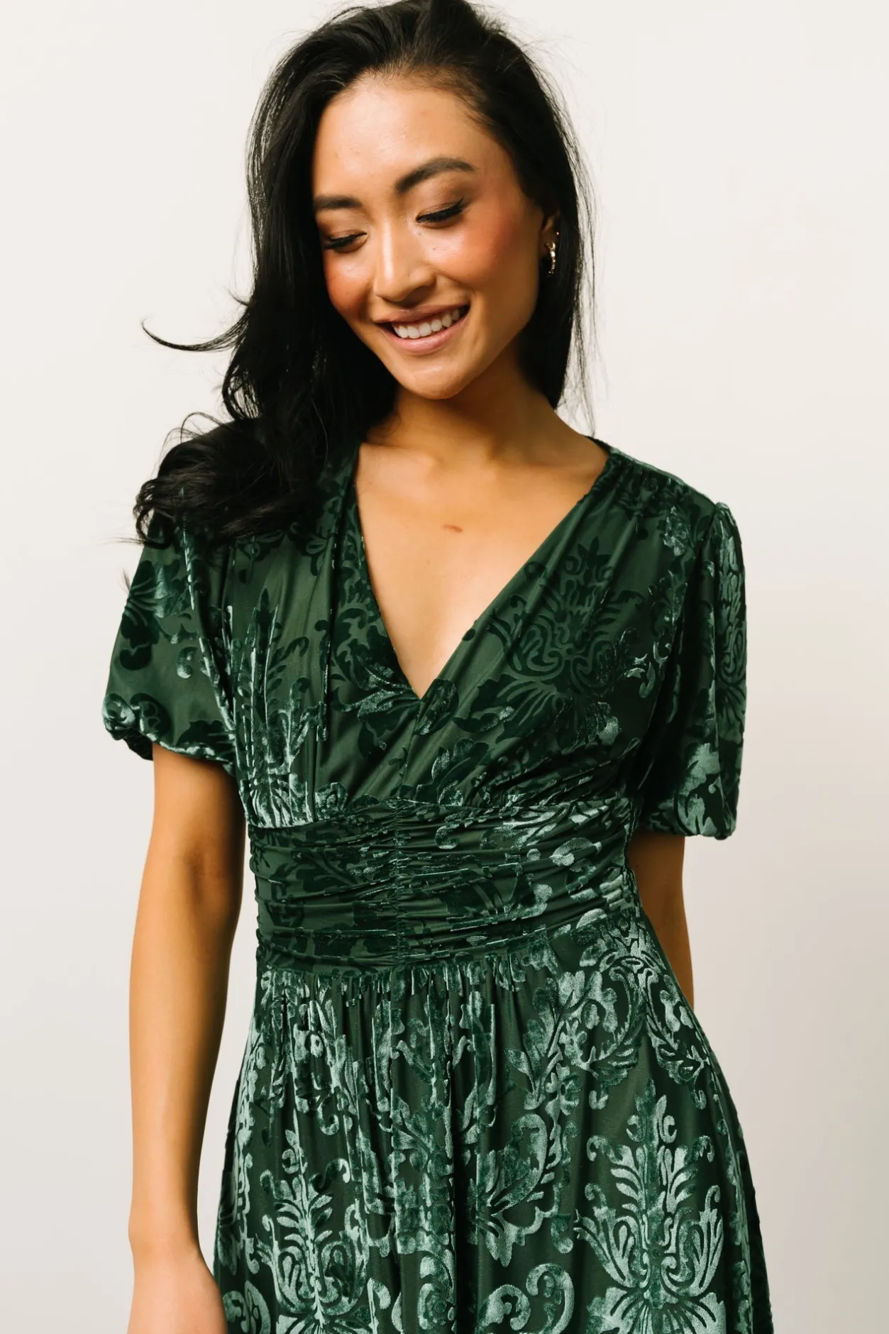 New Baltic Born Leslie Velvet Maxi Dress | Pine