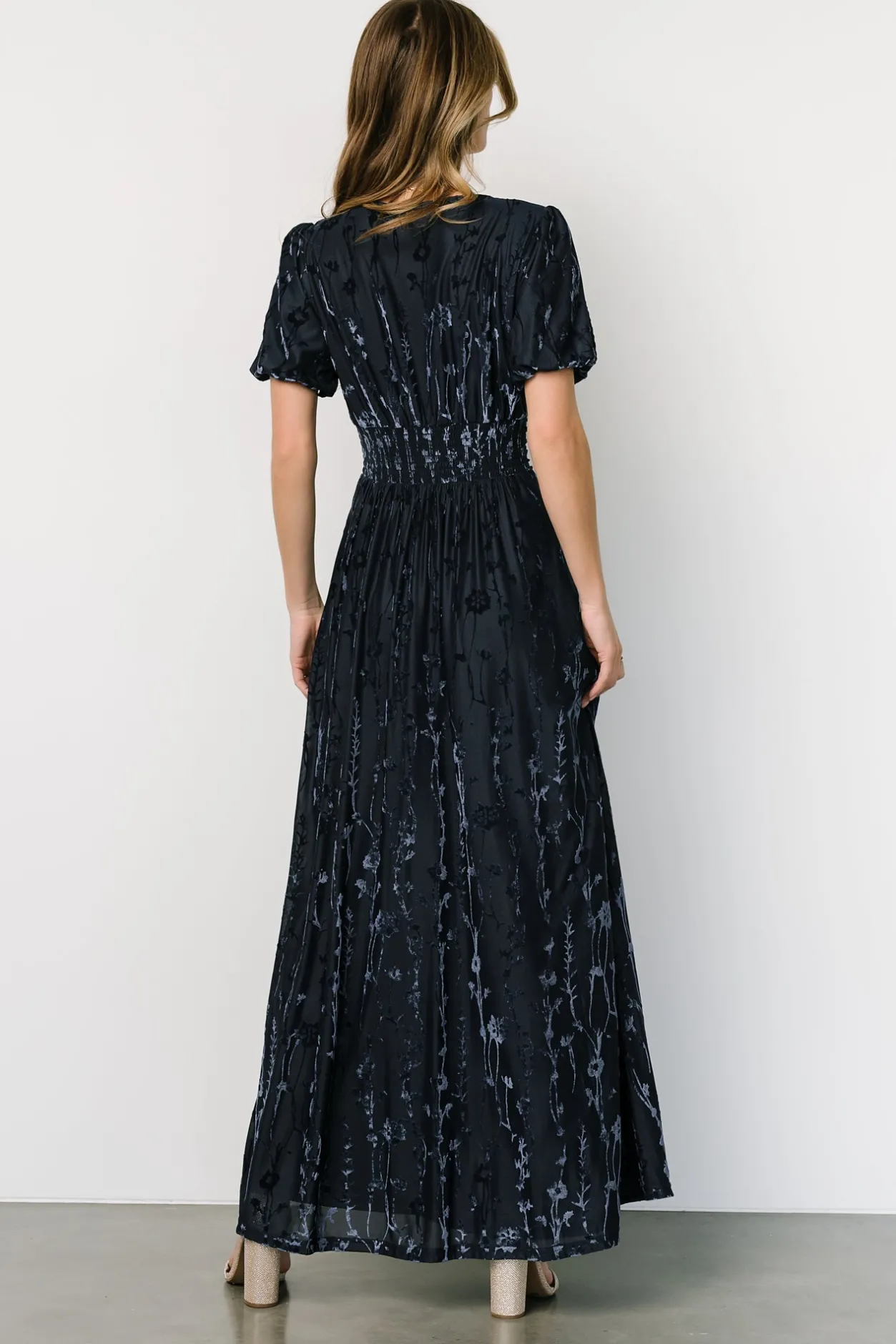 Hot Baltic Born Leslie Velvet Maxi Dress | Deep Blue DeepBlue