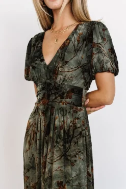 Fashion Baltic Born Leslie Velvet Maxi Dress | Green + Copper Green+Copper