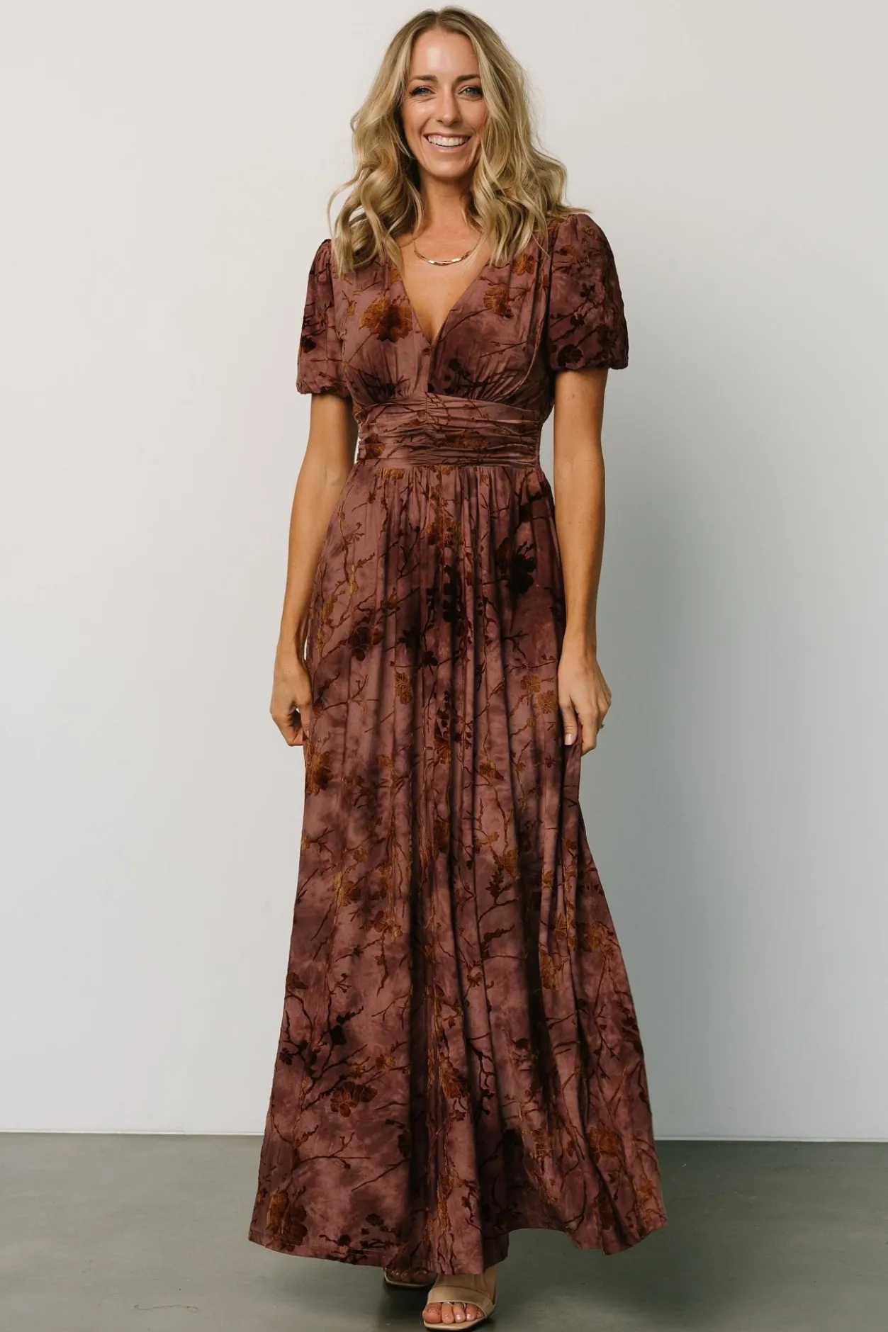 Fashion Baltic Born Leslie Velvet Maxi Dress | Dusty Clove DustyClove
