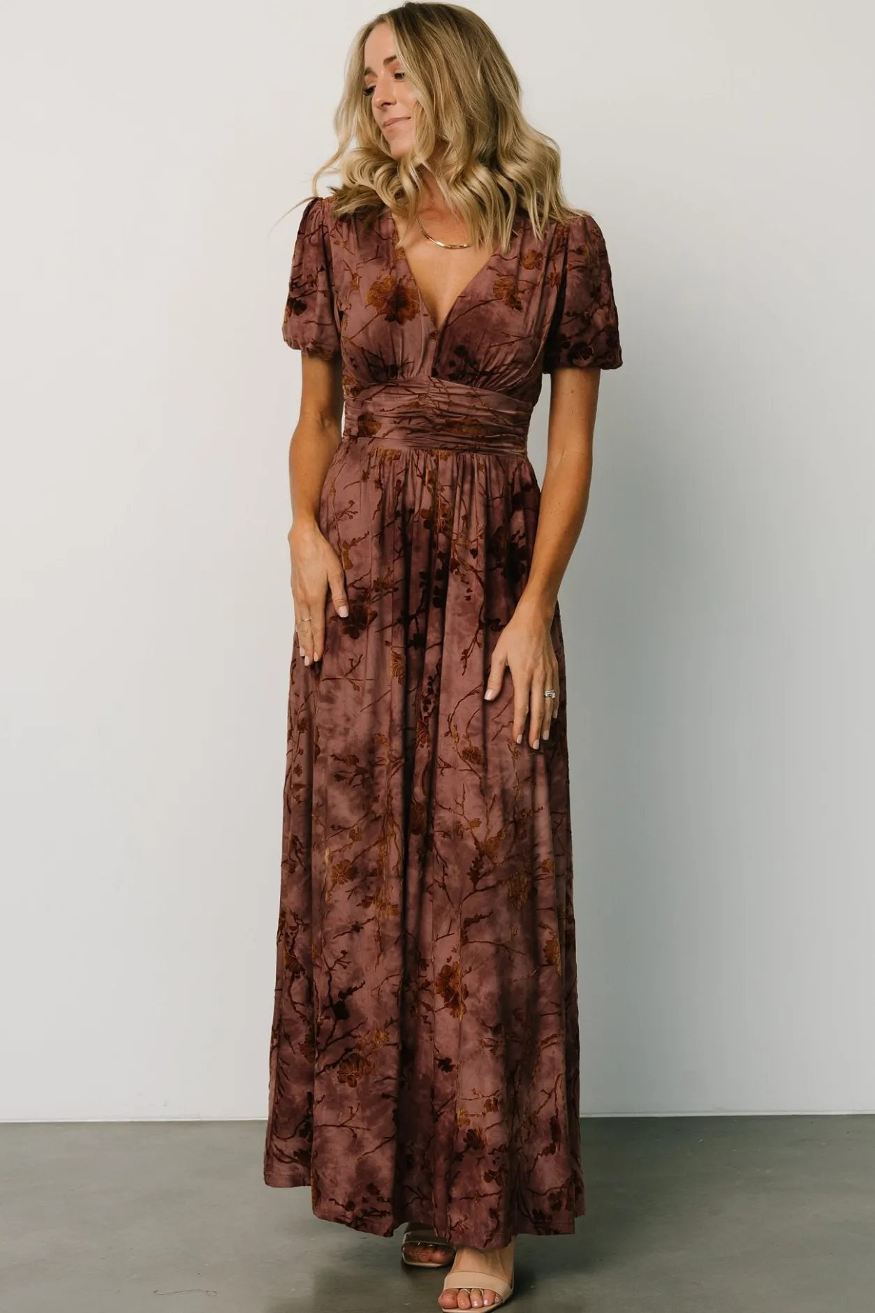 Fashion Baltic Born Leslie Velvet Maxi Dress | Dusty Clove DustyClove