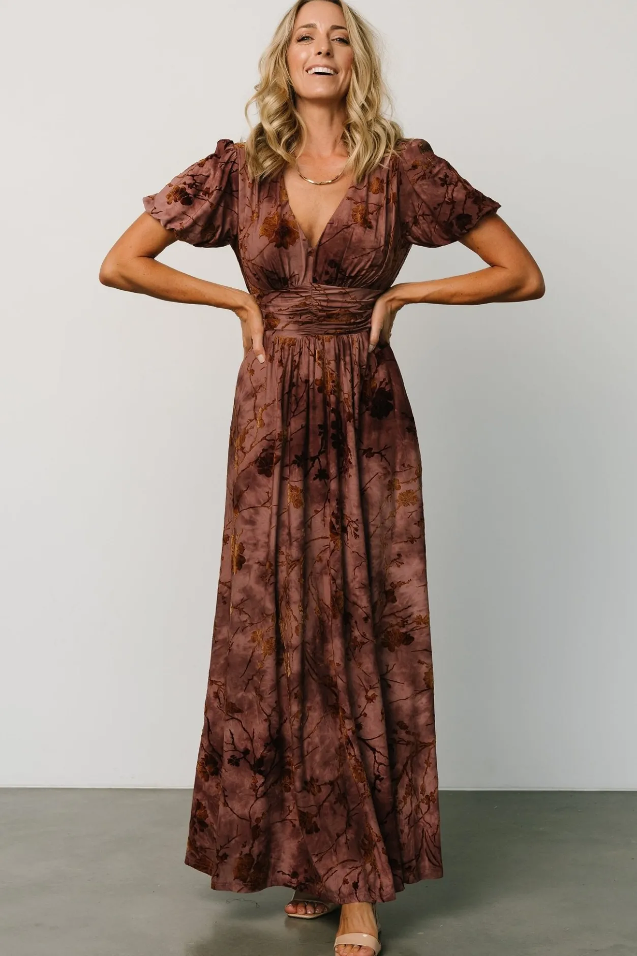 Fashion Baltic Born Leslie Velvet Maxi Dress | Dusty Clove DustyClove