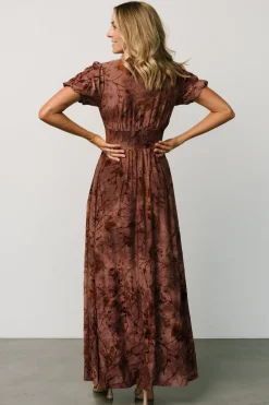 Fashion Baltic Born Leslie Velvet Maxi Dress | Dusty Clove DustyClove