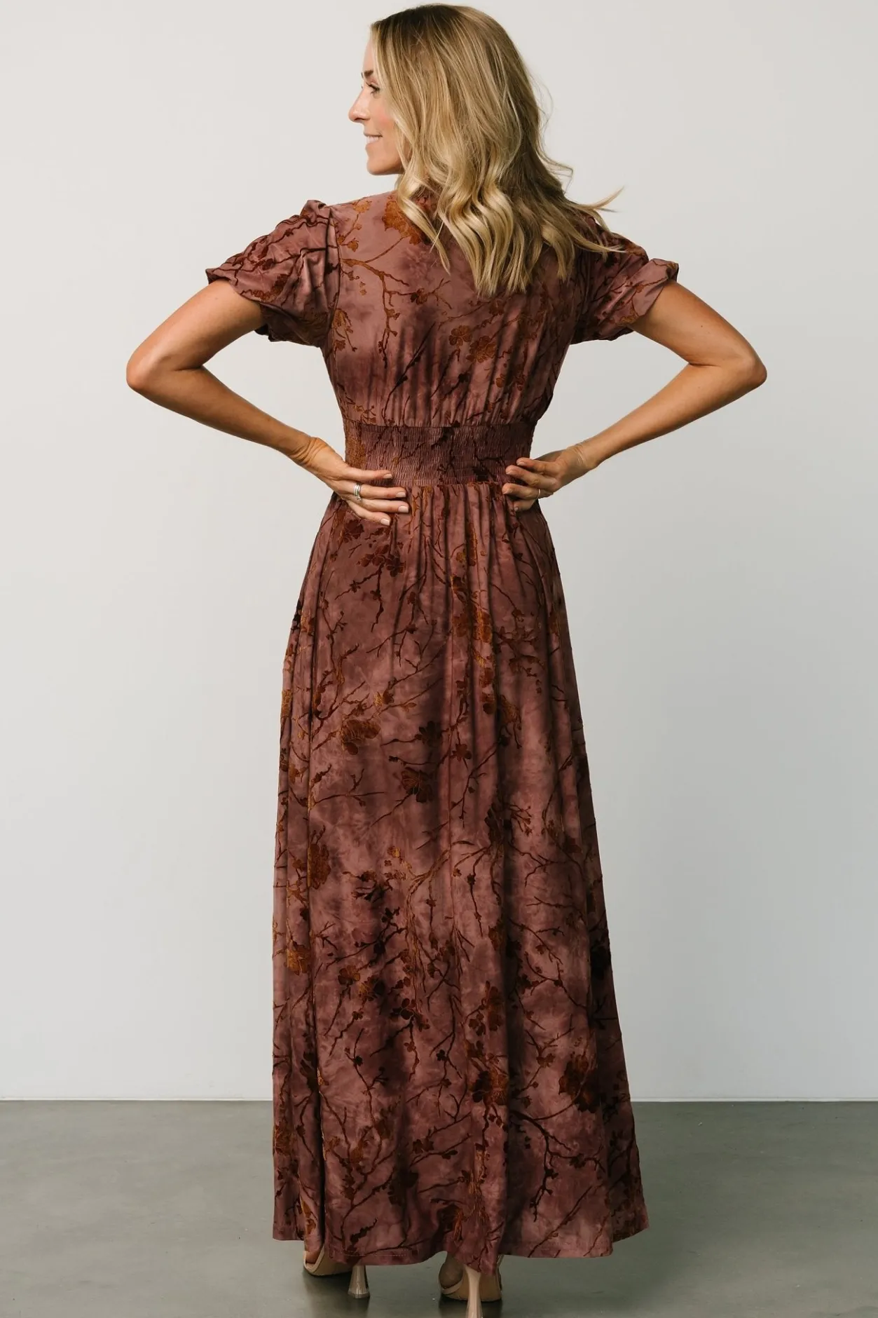 Fashion Baltic Born Leslie Velvet Maxi Dress | Dusty Clove DustyClove