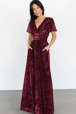 Online Baltic Born Leslie Velvet Maxi Dress | Mulberry