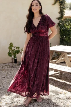 Online Baltic Born Leslie Velvet Maxi Dress | Mulberry